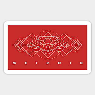 Samus' Ship - Geometric Sticker